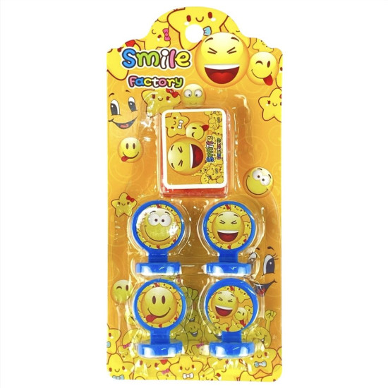 Набір печаток 4 шт, штемпельна подушка (QL-999)