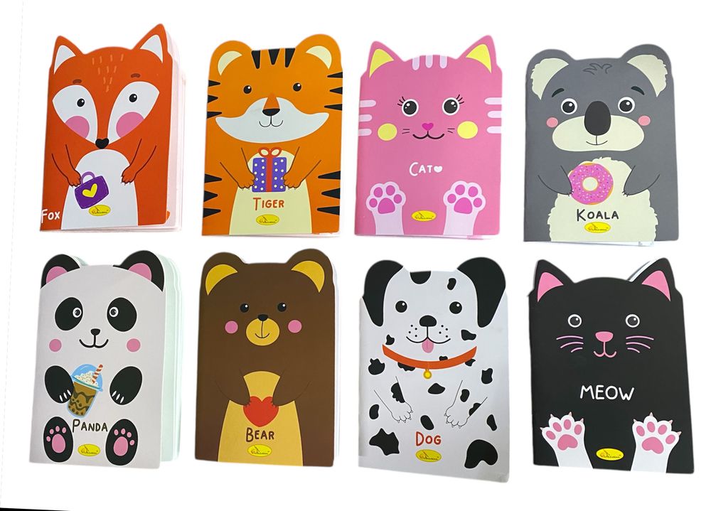 Блокнот з вушками на скобі, 24 аркуша, 8 дизайнів (АП-1803)