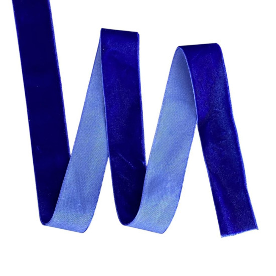 Оксамитова стрічка  2,5 см х 50 ярдів Синій Marill (D00825- C  36)