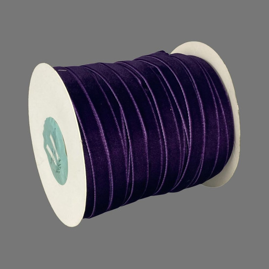 Оксамитова стрічка  1,0 см х 50 ярдів Фіолетовий Marill (D00910- 44)