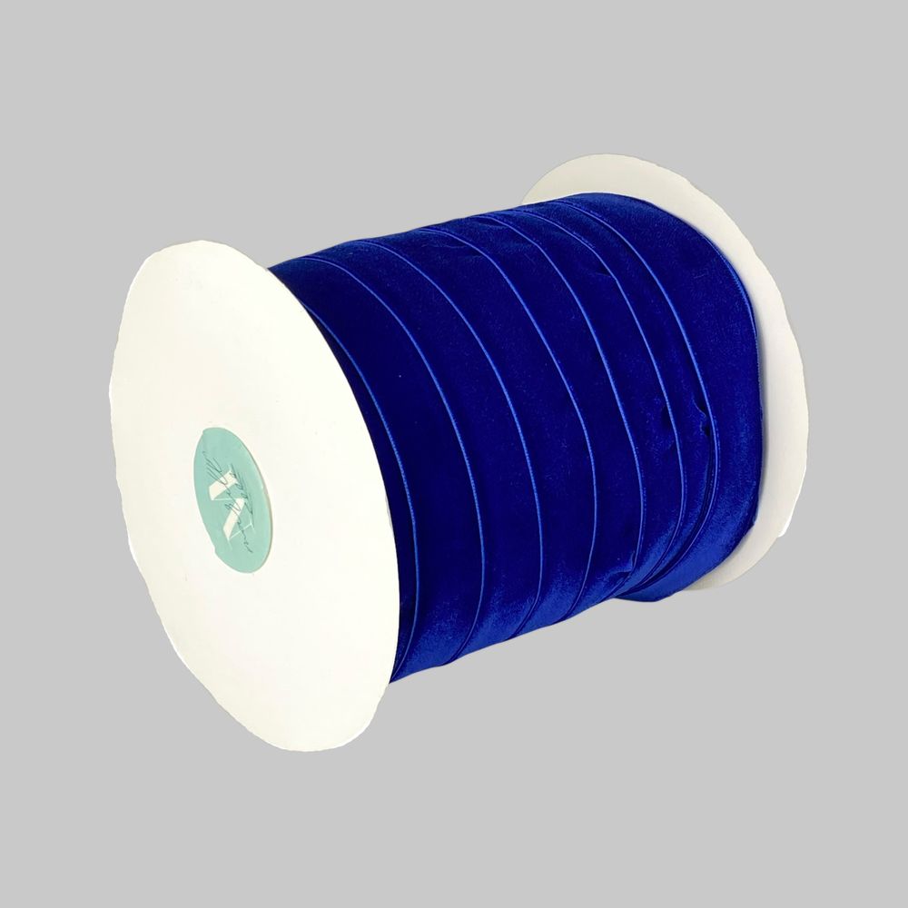 Оксамитова стрічка  2,5 см х 50 ярдів Синій Marill (D00825- 47)