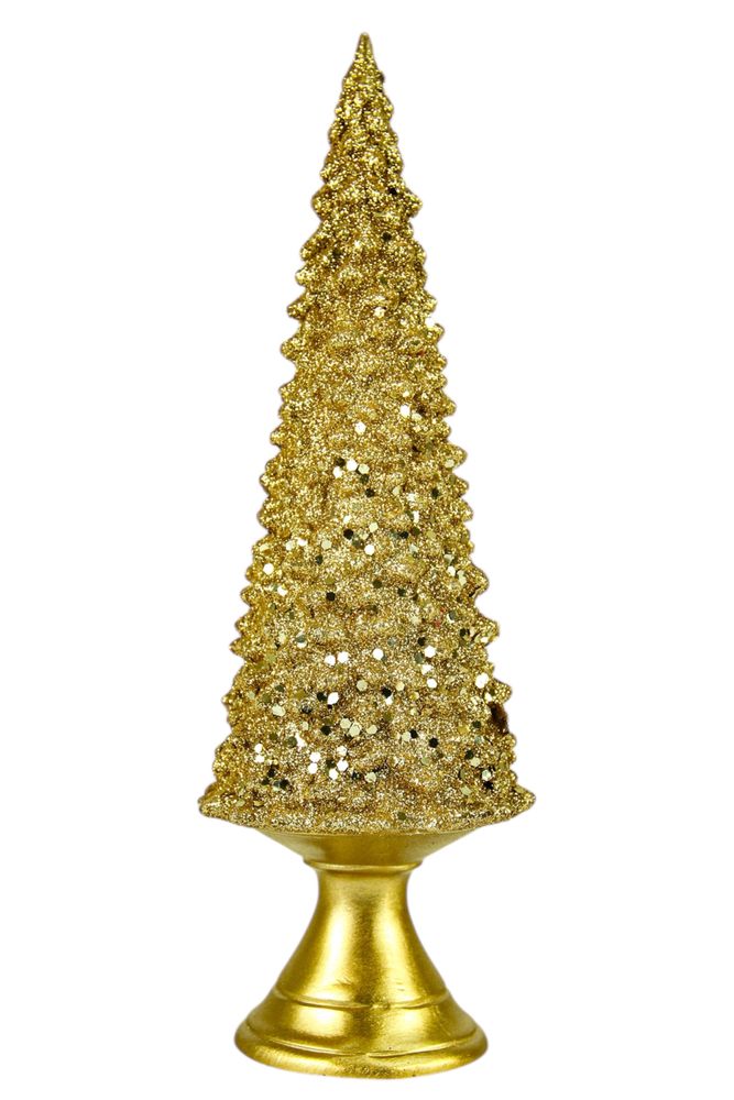 Новогодняя елка со светодиодными фонарями и блеском, 28 см (L01183)