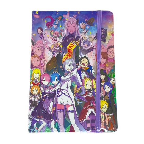 Зошит А5 картонна обкладинка 80 аркушів 80 гр,  клітинка 5 х 5мм  Аніме (707-46)