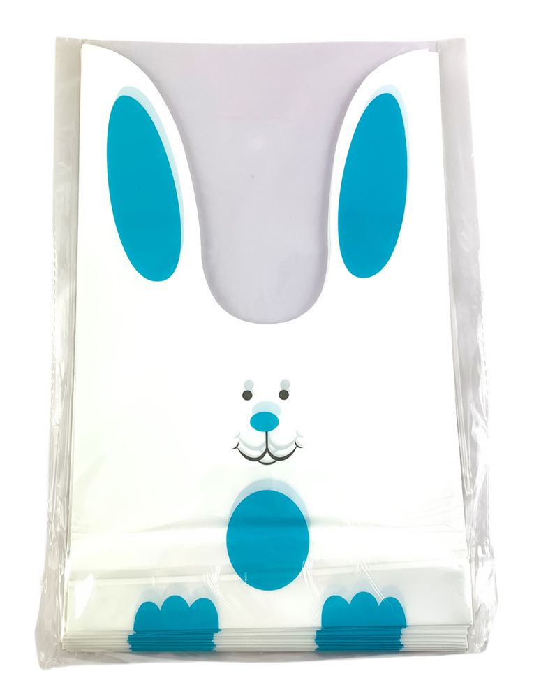 Пакет поліетиленовий з вушками   Зайка 31 х 16 х 20см,  50шт (bl2501-277 blue)