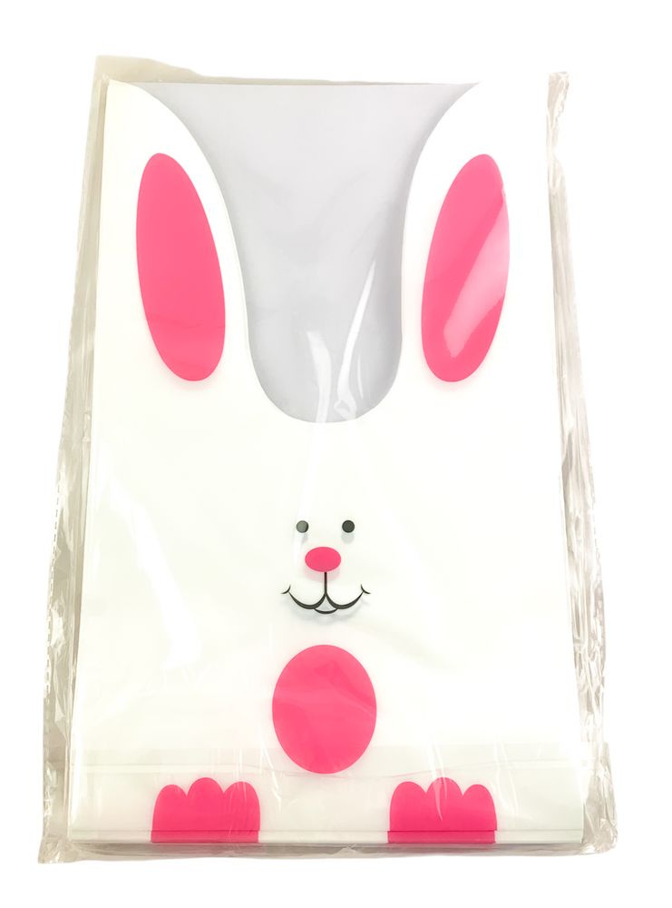 Пакет поліетиленовий з вушками   Зайка 31 х 16 х 20см,  50шт (bl2501-277 pink)