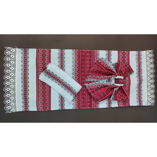 Декор для великоднього кошика - рушник +бант (DGC-102)