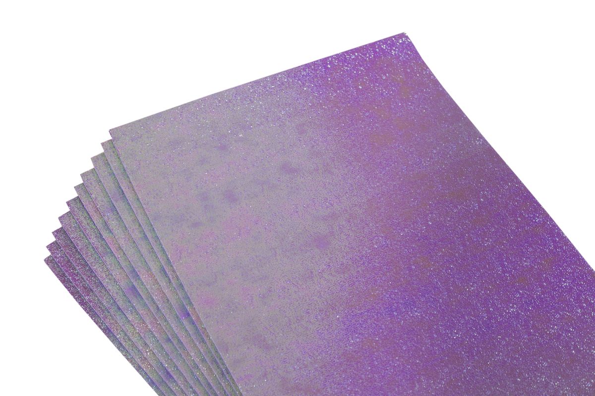 Фоаміран 1,5мм лазерний,  10 аркушів 20х30 - фіолетовий (7642)
