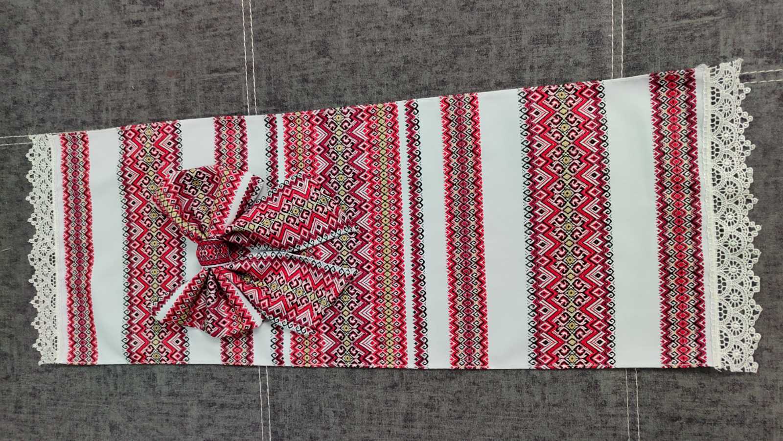 Декор для великоднього кошика - рушник +бант (DGC-105)