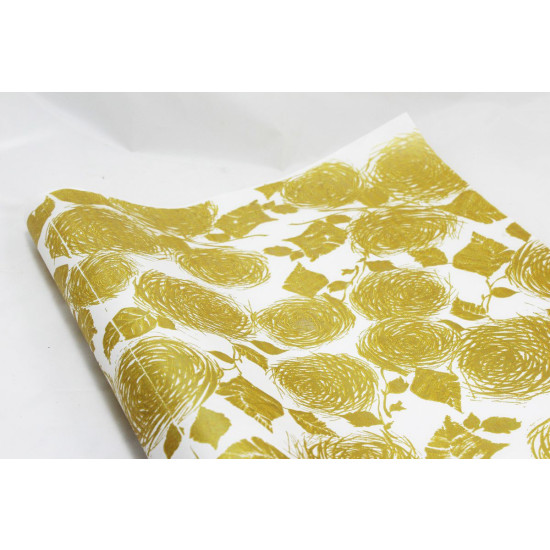 Крафт бумага подарочная "Роза золотая" (Пт 451.7)