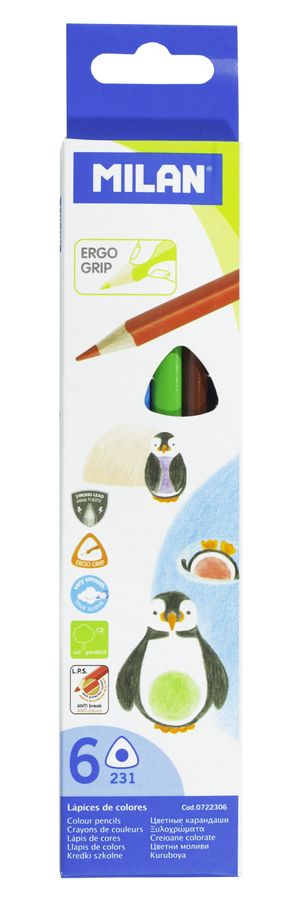 Карандаши  "MILAN" 6шт 2,9мм треугольные Milan (0722306)