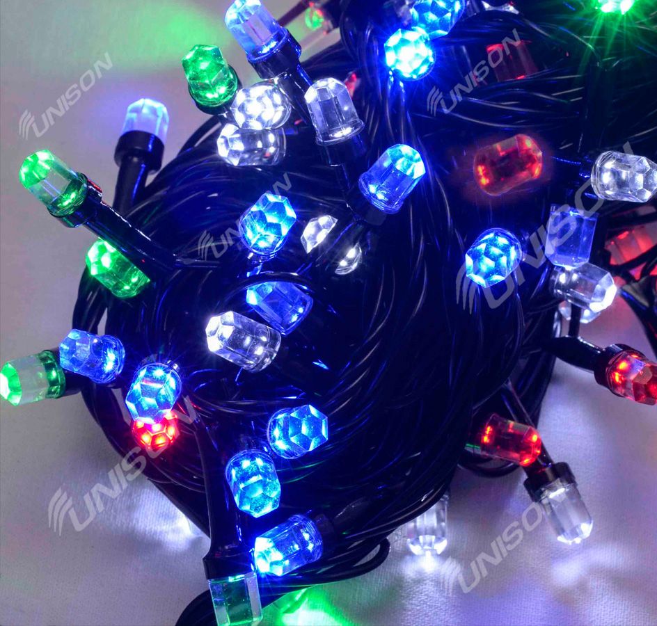 РУБИН 200 LED, черный провод, 13м, мульти RB / RG (1282-54)