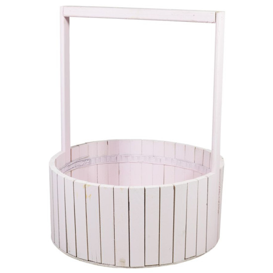 Корзина розовая деревяная  BW-350 (45х35х15,5см) (BW-350 pink)