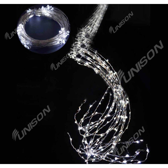 ПУЧОК-РОСА 240LED, 10 ліній по 2,4м, білий (з мерехтінням) (1921-030)