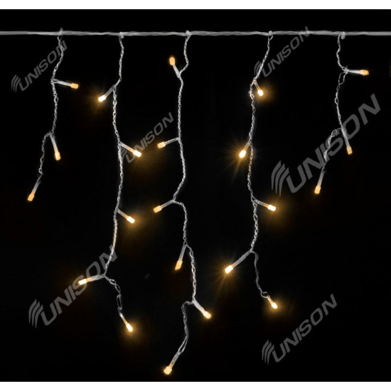 Бахрома 80 LED 2м * 0.5м, белый теплый (1502-07)