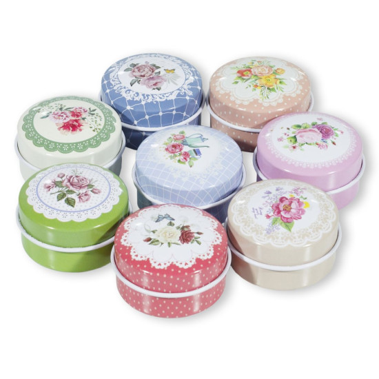 Подарункова коробка MT-009-1, металева, кругла, 4.5x2.5cm (MT-009-1)