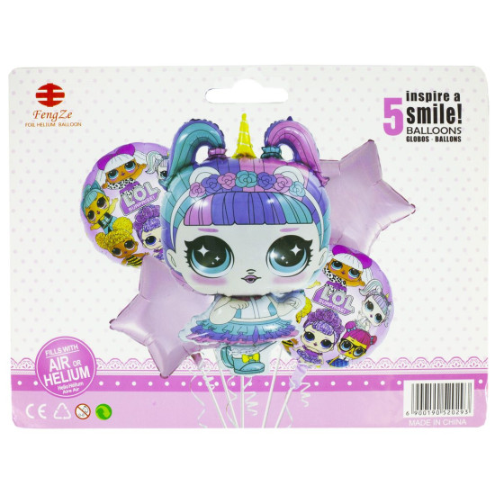 Набір з 5 кульок, лялька Lol Эдиноріг (836911)