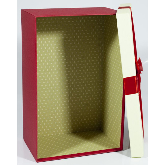 Подарункова коробка LJT-1, прямокутна  червона з білим, 32х21х13.5/29х18х11.5/26х15х9.5/20х13х9/17х11х7.7/16х9.5х6.5cm   6шт. в наборі (LJT-1)