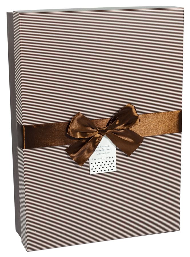 Подарункова коробка 105-24, прямокутна коричнева, 37.5х26.5х10cm/34х23х8/26.5х19х7cm   3шт. в наборі (105-24)