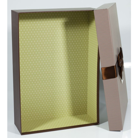 Подарункова коробка 105-24, прямокутна коричнева, 37.5х26.5х10cm/34х23х8/26.5х19х7cm   3шт. в наборі (105-24)