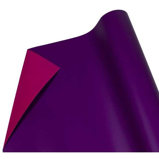 Пленка 0,6мх9яр матовая для цветов двусторонняя малиновый + фиолетовый (P2TD-11)