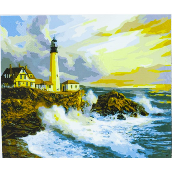 Картина за номерами "Маяк" 40 * 50см, крас.-акрил, кисть-3шт. (9292_O)