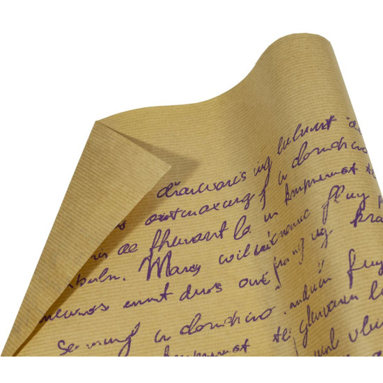 Бумага для упаковки подарков (Крафт- письмо,  фиолет и бежевый) (Пт 430.6)