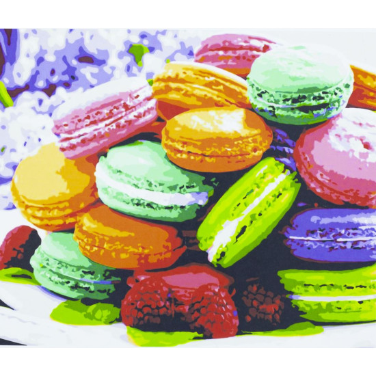 Картина по номерам "Макаруны" 40*50см,крас.-акрил,кисть-3шт. 1942 (1942)