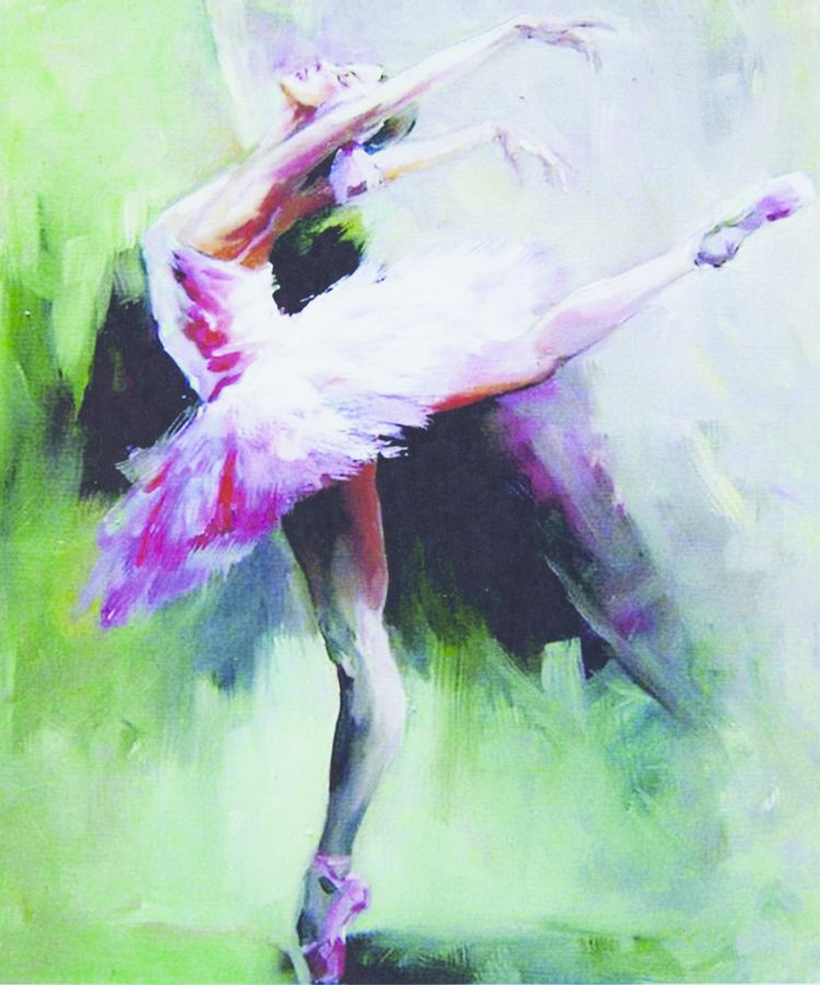 Картина за номерами "Балет" 40 * 50см, крас.-акрил, пензлик-3шт. (1215)