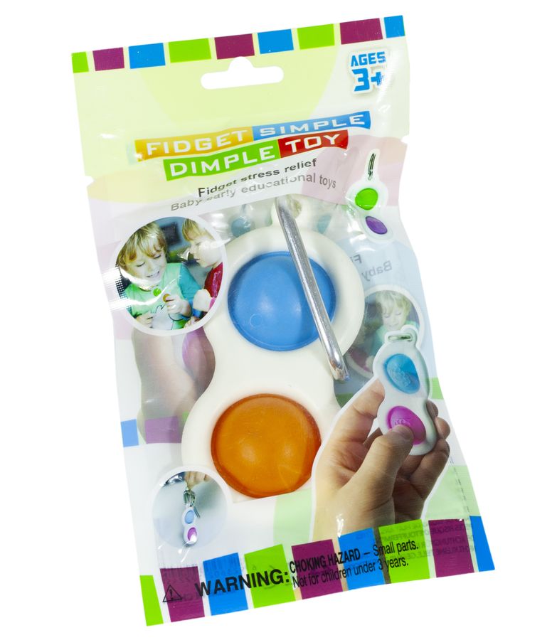 Игрушка-антистресс пупырка "Симпл-димпл" брелок Разноцветный Unison (PI-3)