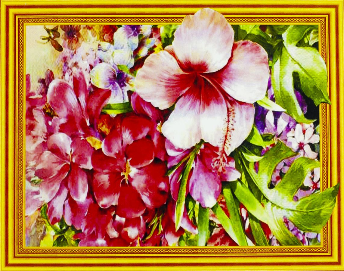 Алмазная мозаика  3D по номерам 40*50см "Весна"015 (015)