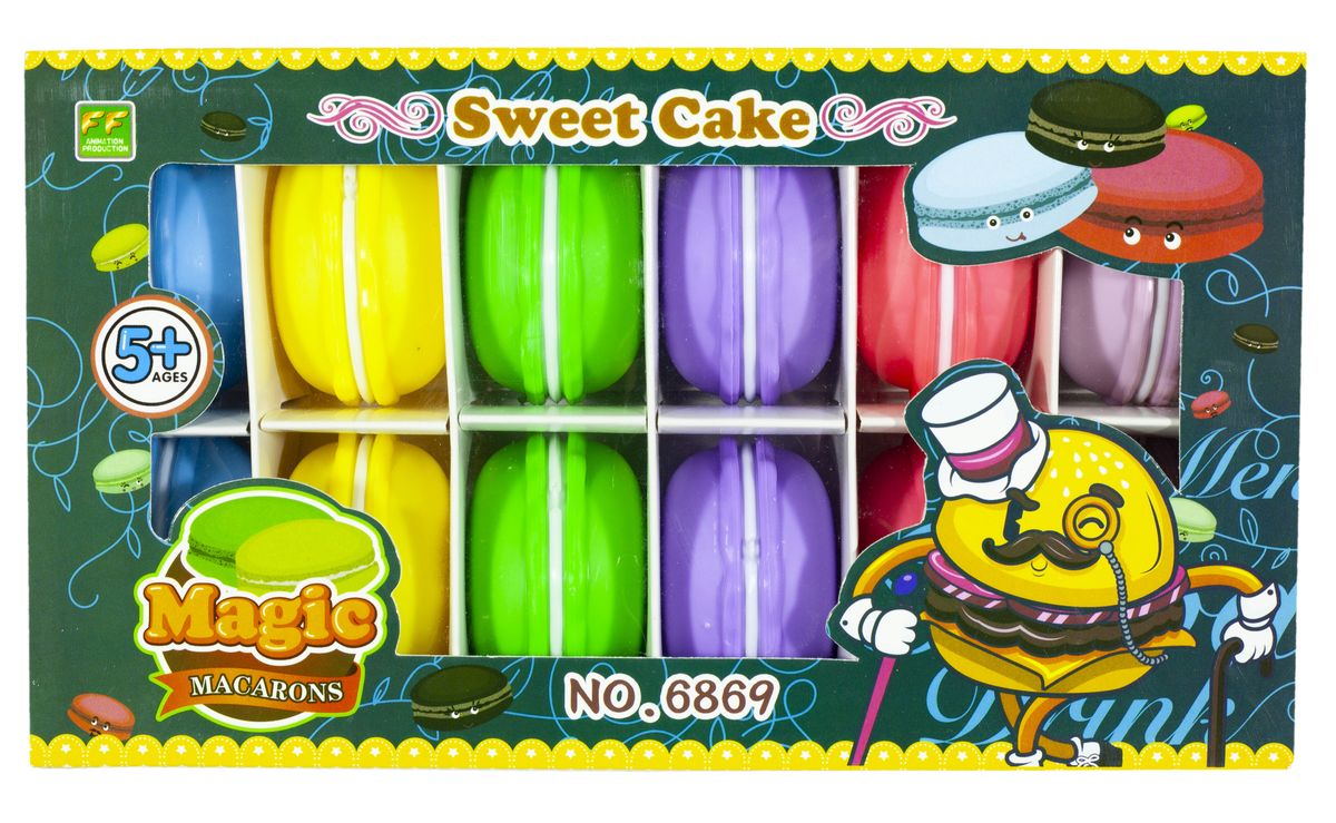 Игрушка -слайм с фимо-добавками "Макаронс-Фрукты" 37г (6869)