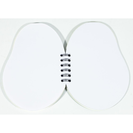 Блокнот на спирале  50 листов, фигурный "Авокадо" 15*15см, 2522 (2522)