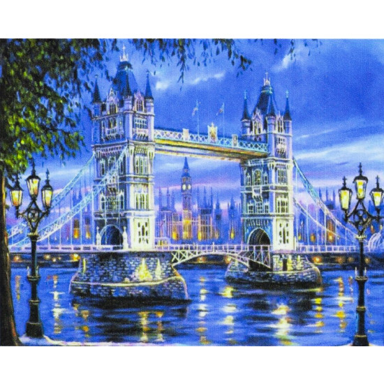 Алмазная мозаика по номерам  30 х 40см "Тауэрский мост" (холст на раме) Разноцветный Unison (60263GLD -71043 GB)