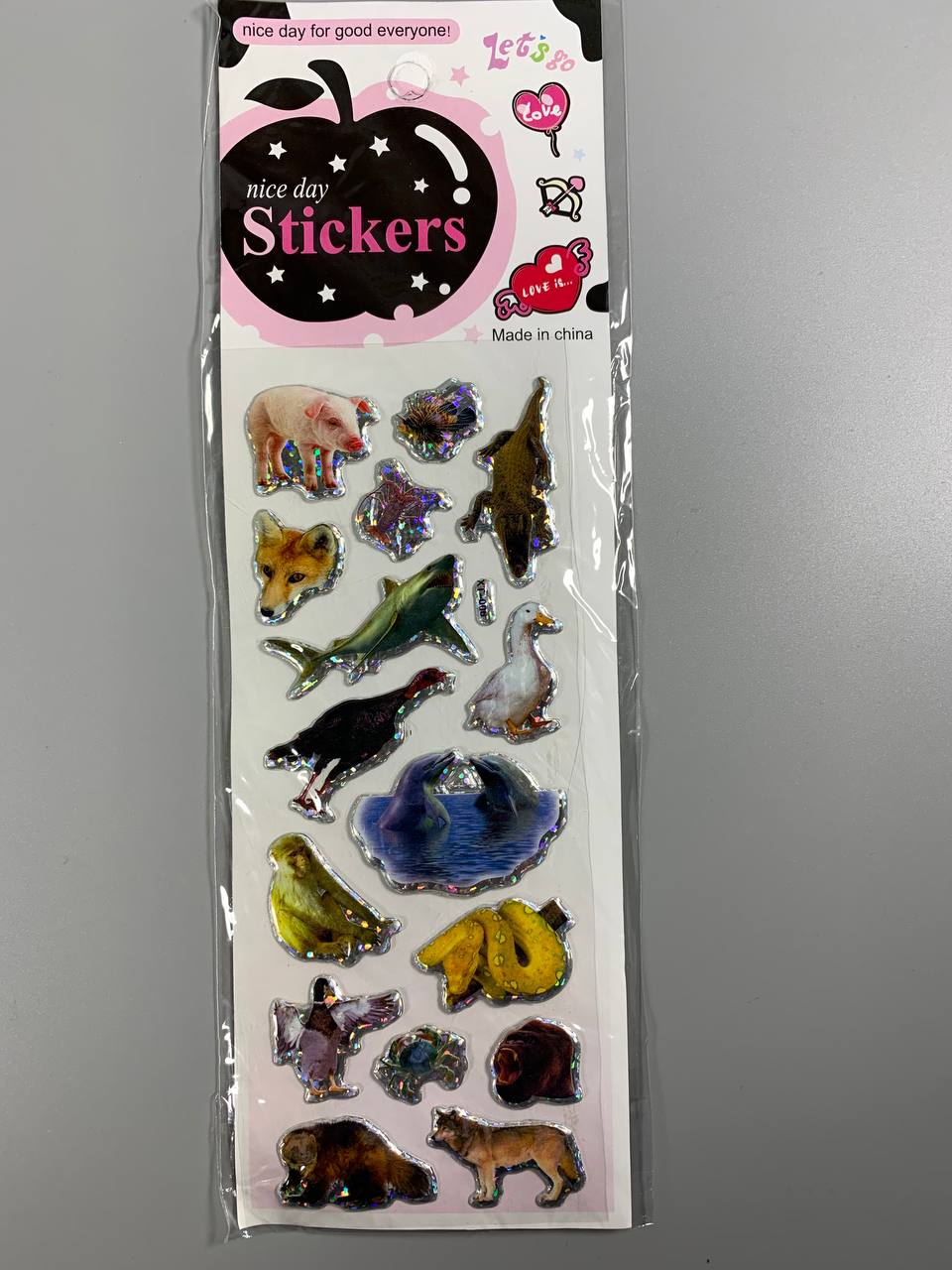 Наліпки 25 х 8см, 20шт/уп Різнокольоровий Unison (XT-006)