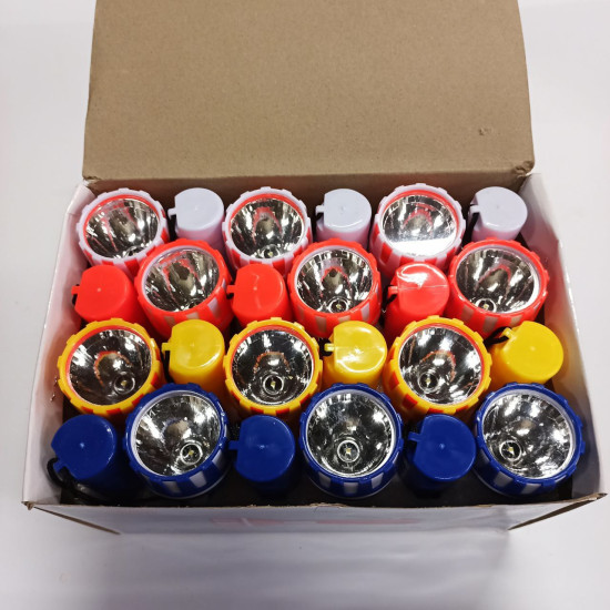 Фонарик ручной пластиковый 10,5см 4 цвета (R-8)