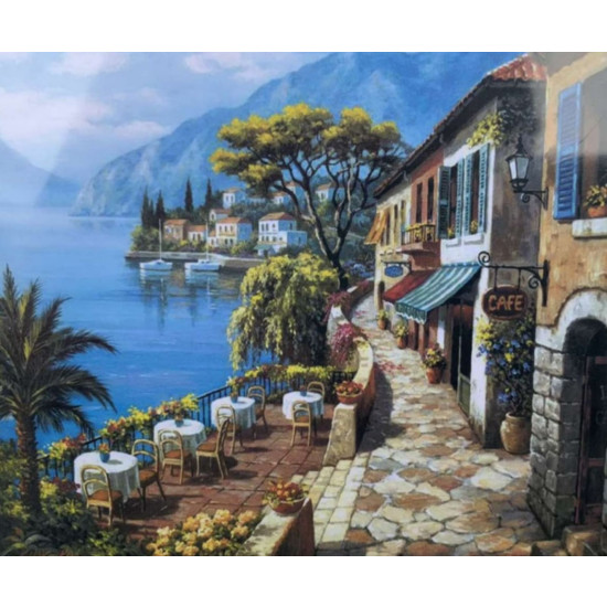 Картина по номерам 30 х 40см "Город у моря" OPP Разноцветный Unison (85EKTL_O)