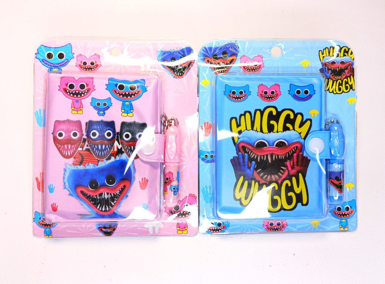 Блокнот 45л на кнопке ПВХ + ручка-брелок 8 х 10см "Хаги-Ваги, Киси-Миси" Разноцветный Unison (Е-001-Н нов.)