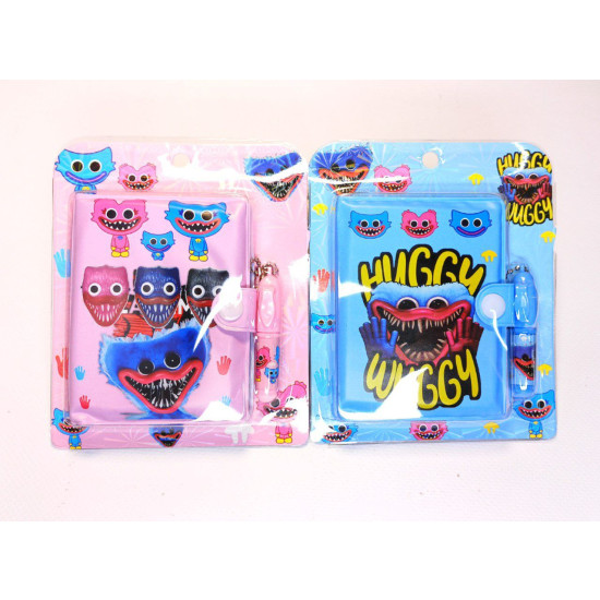 Блокнот 45л на кнопке ПВХ + ручка-брелок 8 х 10см "Хаги-Ваги, Киси-Миси" Разноцветный Unison (Е-001-Н нов.)