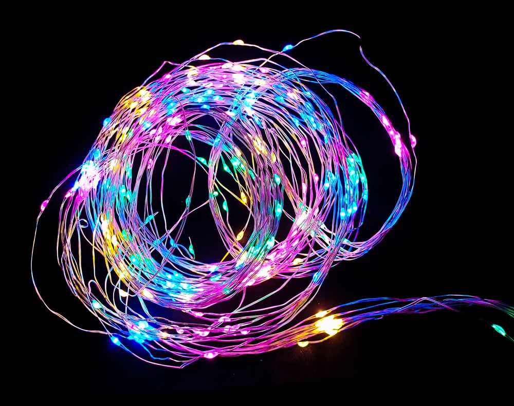 Гирлянда пучок-роса 300LED 10 линий по 3м, USB статтический режим, мульти Без бренда (1923-01U)