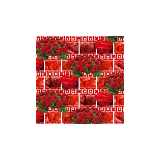 Папір пакувальний крейдований 80г 10 аркушів 100 х 70см Червоний Unison (PVM10-263)