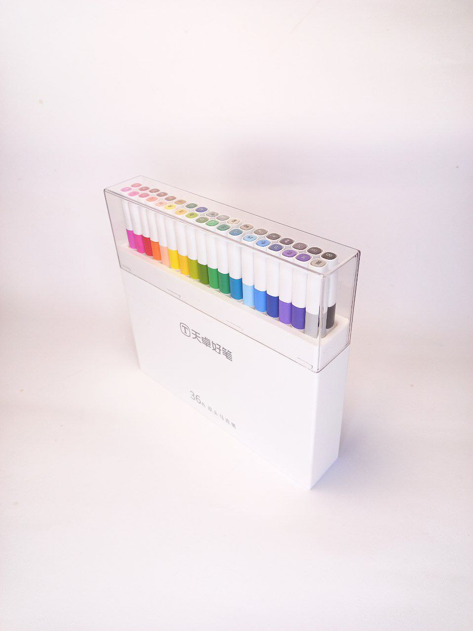 Набор тонких скетч маркер квадрат. двухстор. скош/кругл тонк TY 36шт. в коробке Разноцветный Unison (83080-36TK)