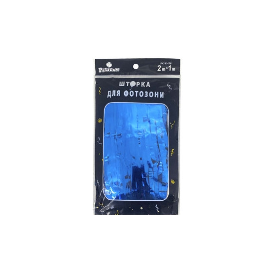 Фотозона  2м х 1м, "Глянцева фольга"  синя Синій Pelican (872108)