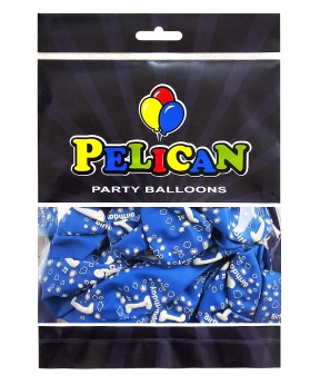 Кульки латексні Pelican 12"(30сm) "1st Birthday, хлопчик"  50шт Синій Pelican (824002)