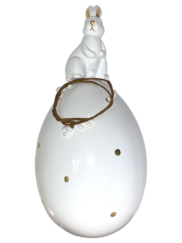 Пасхальный декор Заец на яйце 21см (L00578)