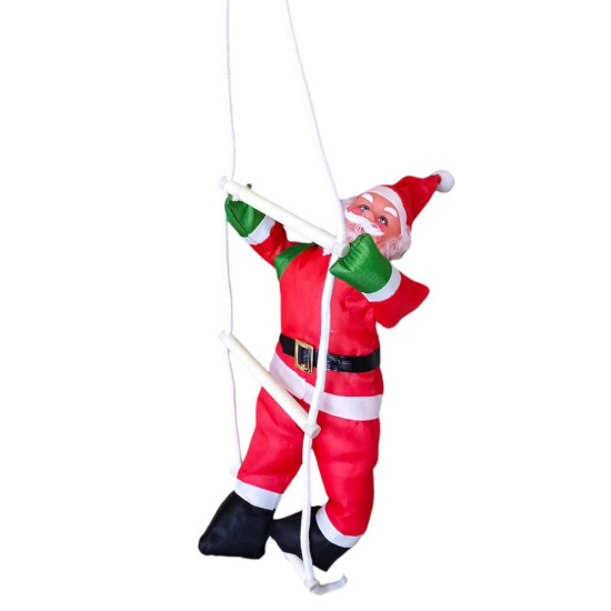 Декор новорічний "Санта Клаус 30см на сходах" Червоний Unison (301)