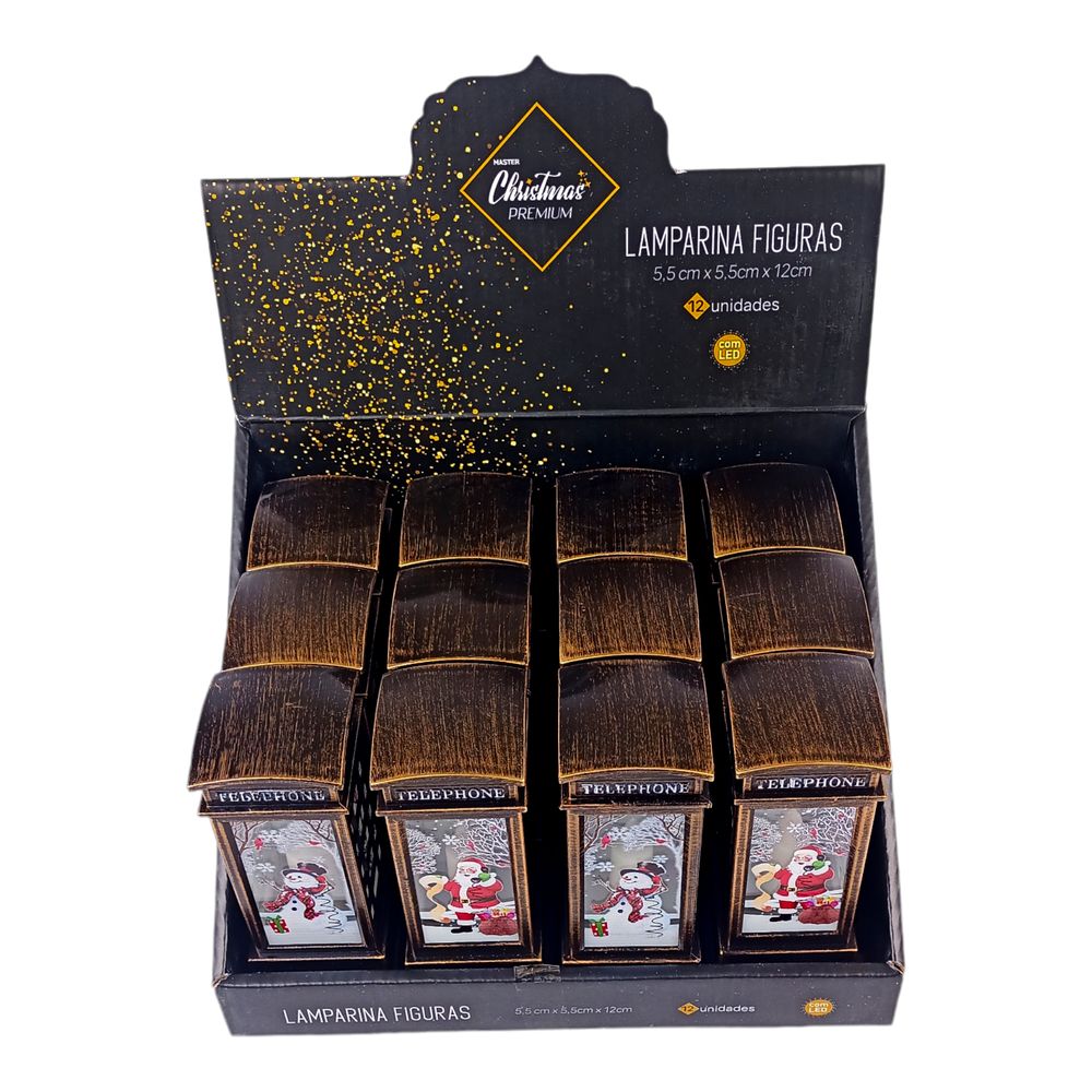 Сувенір декоративний, що світиться, LED Телефонна будка" 12,5 х 5,4см, 2 види Коричневий Unison (ZF-076-B)