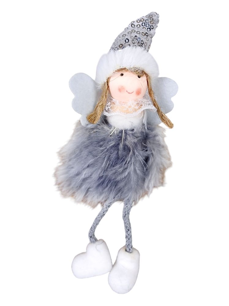 Игрушка декор новогодняя "Ангелочек в колпачке" 18см (21-353)