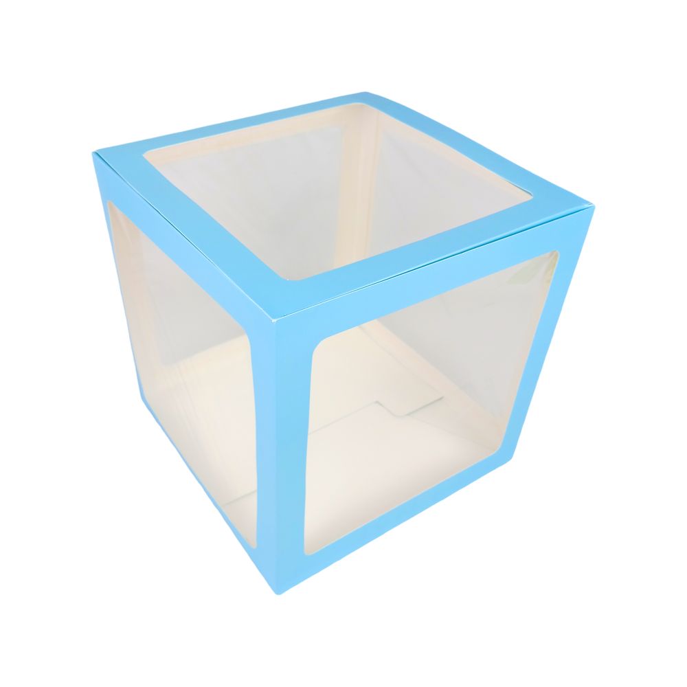 Коробки для шаров набор   4шт "LOVE" 30 х 30 х 30см Голубой Unison (10134 blue)