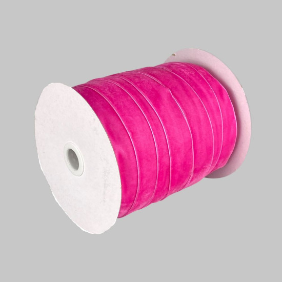 Оксамитова стрічка  2,5 см х 50 ярдів Рожевий Marill (D00825- С  19)