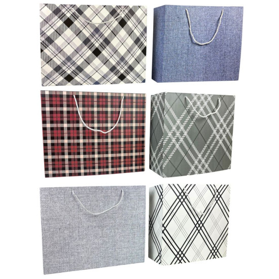 Пакет подарунковий 47 х 35 х 15см,, 5 дизайнів Різнокольоровий Unison (KHD222)